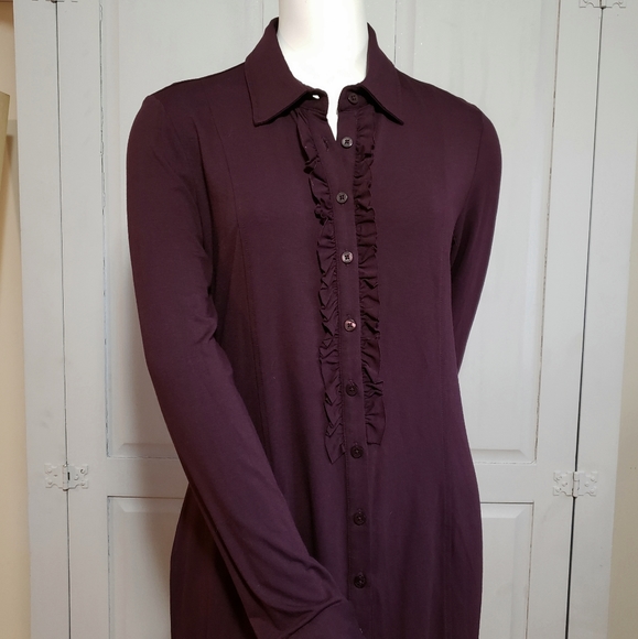 EDIT by Jeanne Beker Ruffled Knit Blouse - Picture 1 of 6